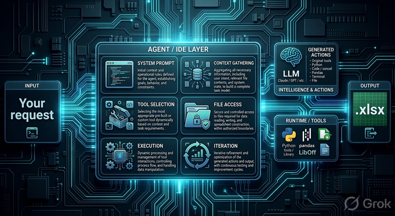 Infographic illustrating how Agentic GenAI processes the request.